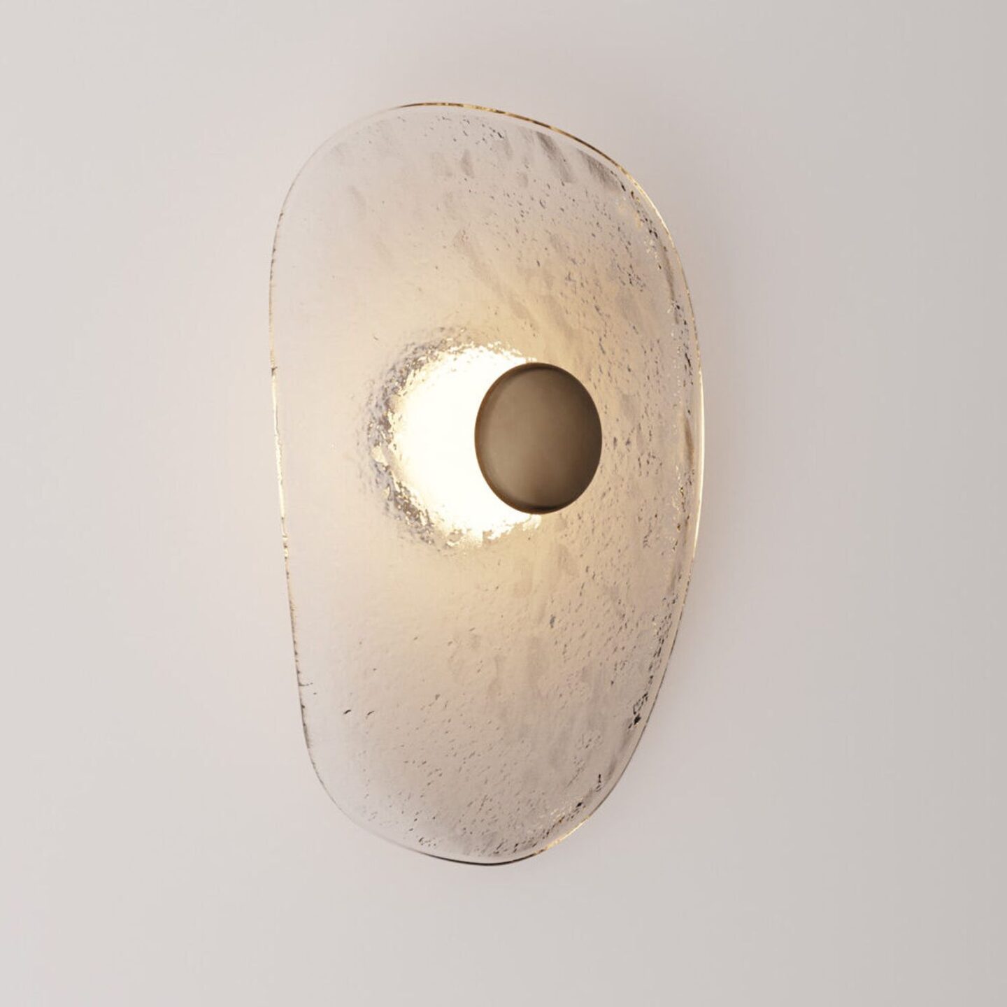 Isle Sconce Tall Clear & Pitch Brass